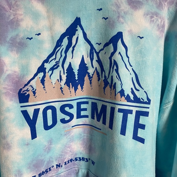 BOWERY SUPPLY CO. Cozy YOSEMITE Themed HOODIE SWEATSHIRT Shacket Size Medium - Picture 3 of 5